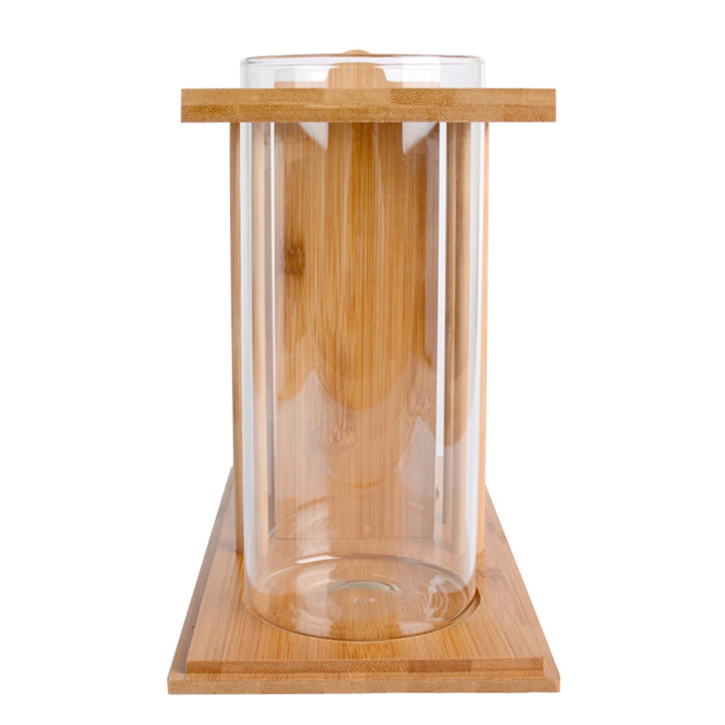 Mini Fish Tank With Bamboo Wood Eco Design Desktop Decor
