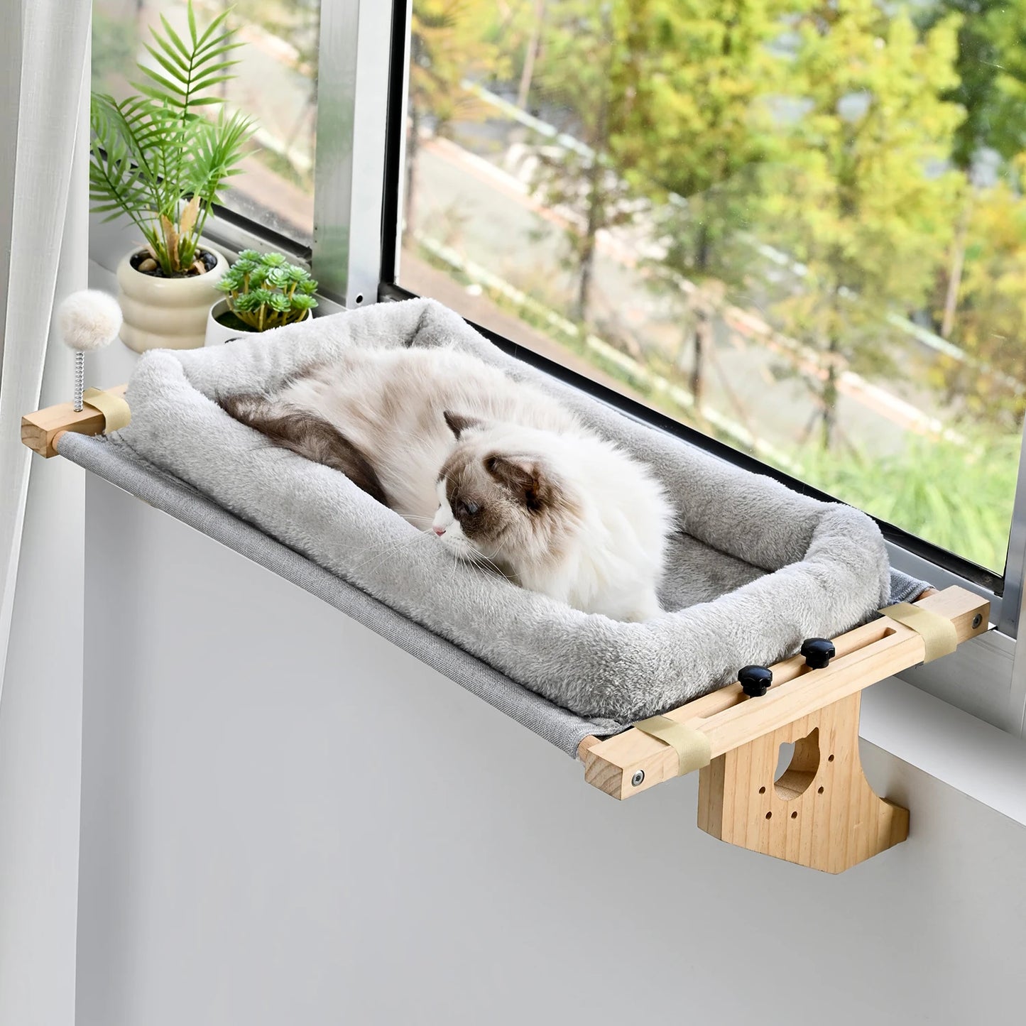 Cat Mattress Window Hammock Double-Sided Bed All Seasons High-Quality Hardwood Framework Suitable for All Cats Window Sill Floor Bedside