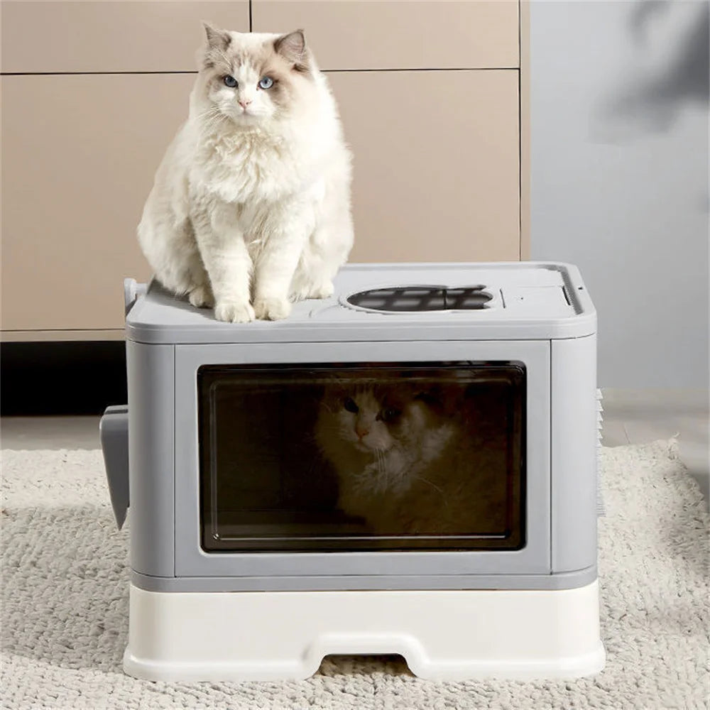 PetComfort Hooded Litter Box – Enclosed Design for Privacy