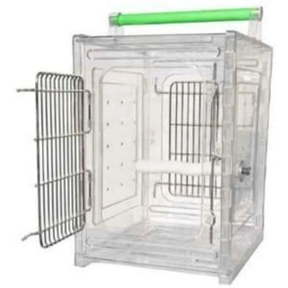 Acrylic Parrot Travel Carrier Lockable Durable Transport