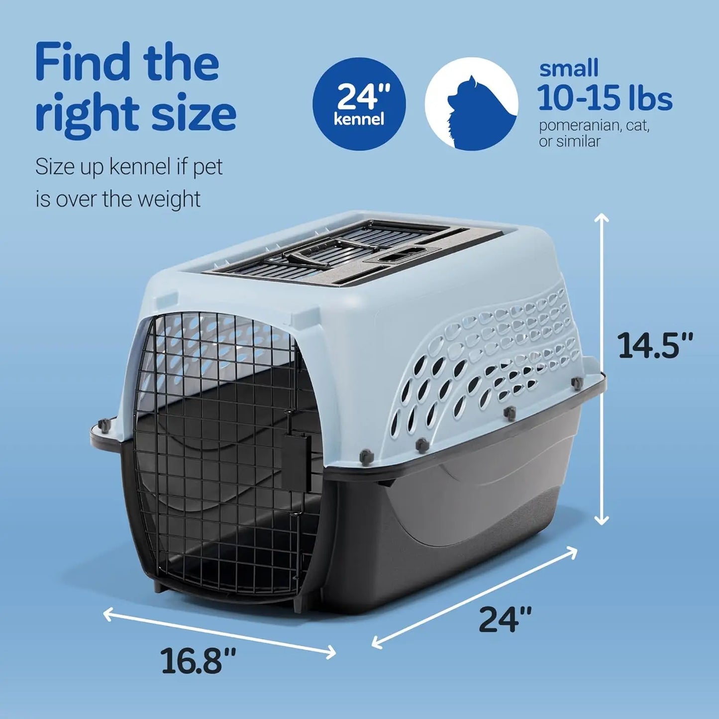 PawMate 24 Inch Dog Crate – Comfortable Two-Door Design