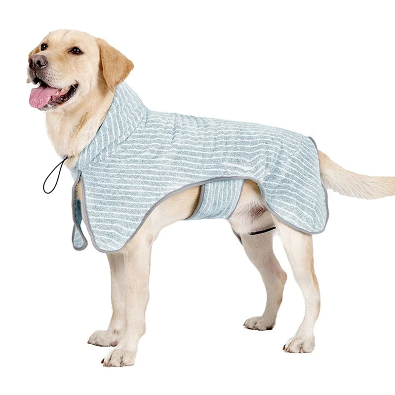 Pet Bathrobe Coat Fast Absorbent Towel for Dogs and Cats