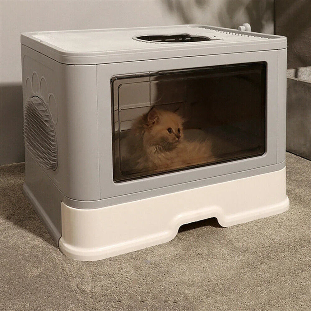 PetComfort Hooded Litter Box – Enclosed Design for Privacy