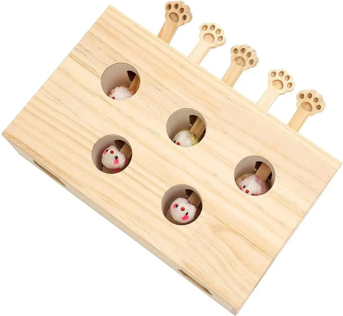 Interactive Whack-a-Mole Cat Toy for Indoor Play