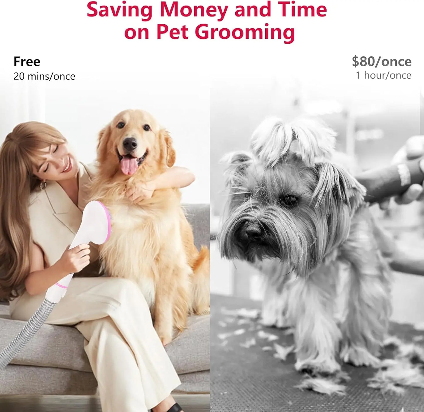 FurryCare Pet Grooming Vacuum – 3 in 1 Convenience