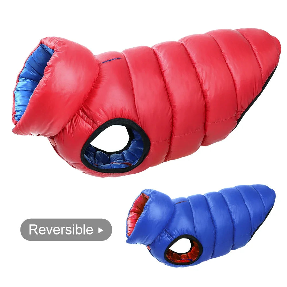 Warm Winter Dog Clothes Vest Reversible Jacket Coat 3 Layer Thick Waterproof Outfit for Small Large Dogs Ropa