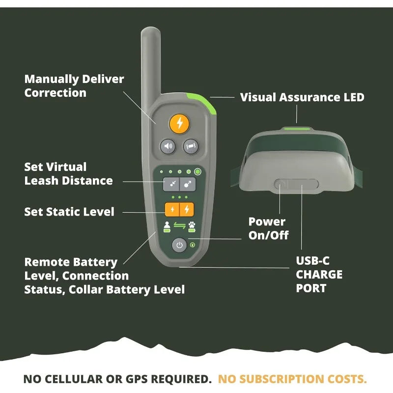 Virtual Dog Leash with Autoprox Technology for Optimal Control and Safety