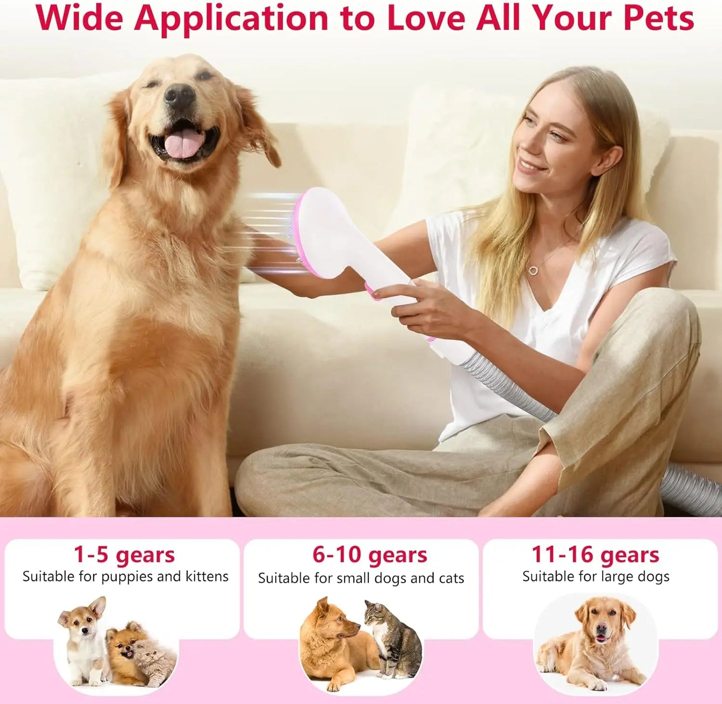 FurryCare Pet Grooming Vacuum – 3 in 1 Convenience