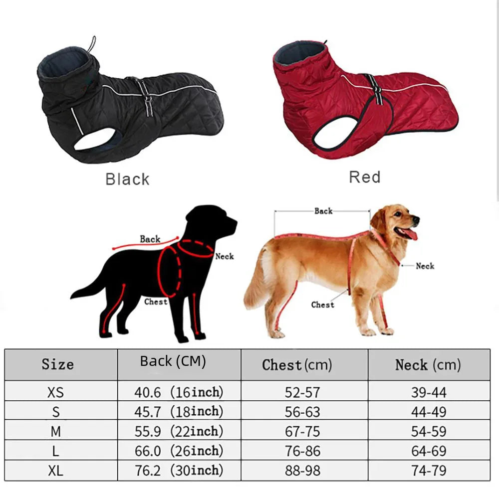 Dog Outdoor Jacket Waterproof Reflective Pet Coat for Large Dogs