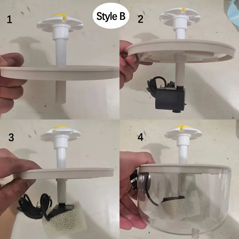 USB Electric Mute 1L Pet Water Fountain Automatic Cat Bowl