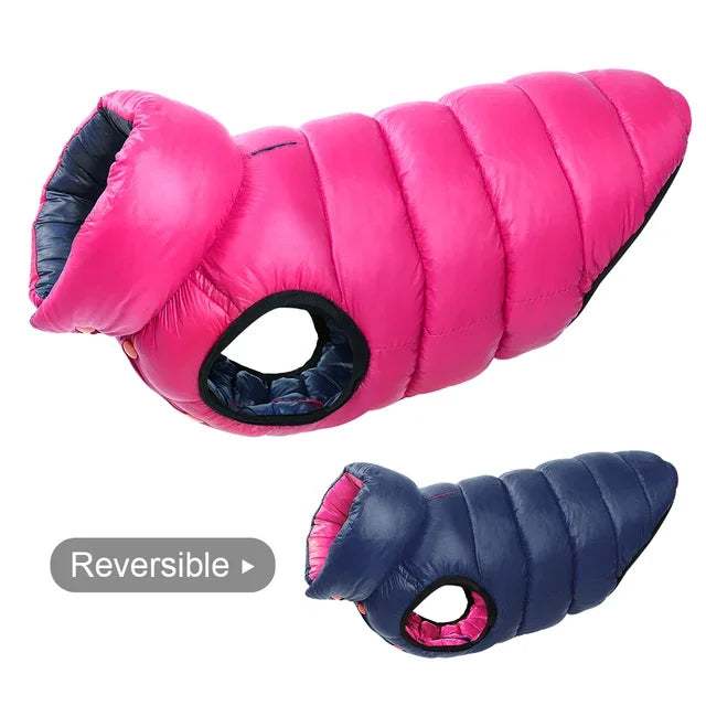 Warm Winter Dog Clothes Vest Reversible Jacket Coat 3 Layer Thick Waterproof Outfit for Small Large Dogs Ropa