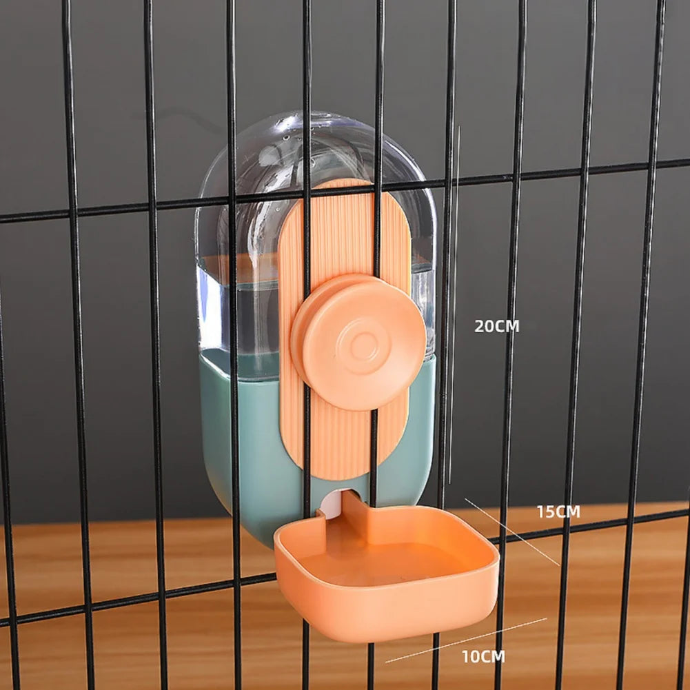 27oz Automatic Pet Bowl Cage Hanging Feeder Water Bottle Food Dispenser for Puppies Cats and Rabbits