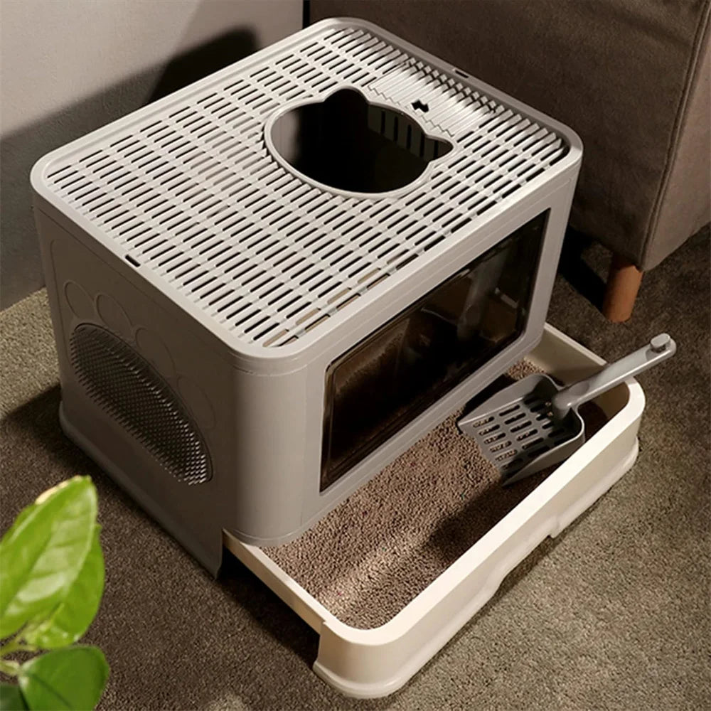 PetComfort Hooded Litter Box – Enclosed Design for Privacy