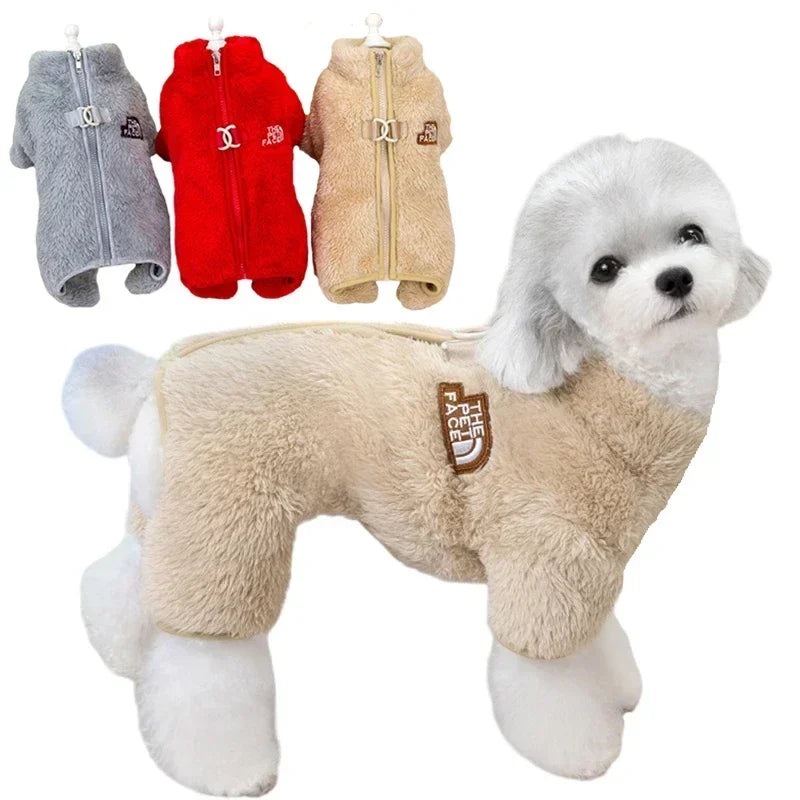 CozyPaws Winter Overalls – Warm Fleece Jumpsuit for Pets