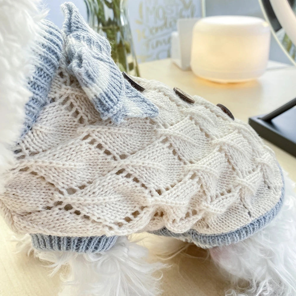 Soft Cozy Cat Clothes Autumn Winter Warm Knit Sweatshirt