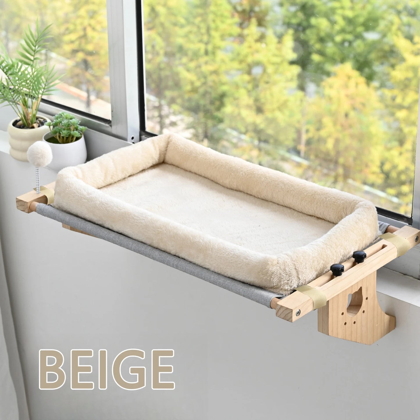 Cat Mattress Window Hammock Double-Sided Bed All Seasons High-Quality Hardwood Framework Suitable for All Cats Window Sill Floor Bedside