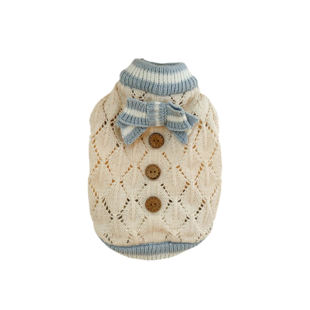 Soft Cozy Cat Clothes Autumn Winter Warm Knit Sweatshirt