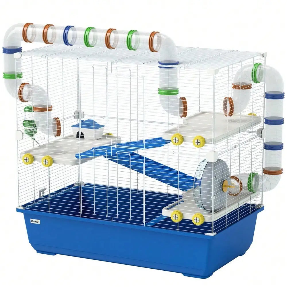 4 Tier Hamster Cage with Fun Tunnel Tube System