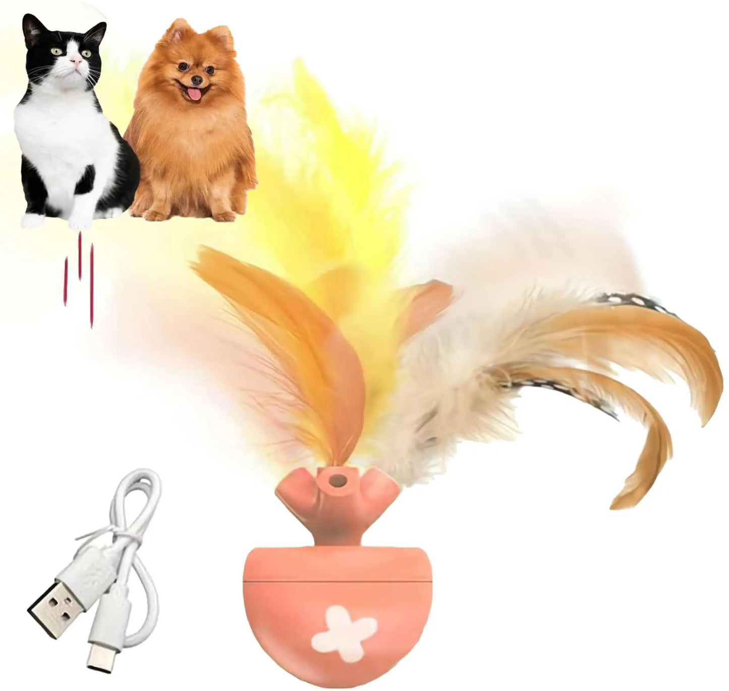 Cat Toy Spinning Ball for Interactive Play and Boredom Relief