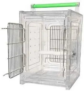 Acrylic Parrot Travel Carrier Lockable Durable Transport