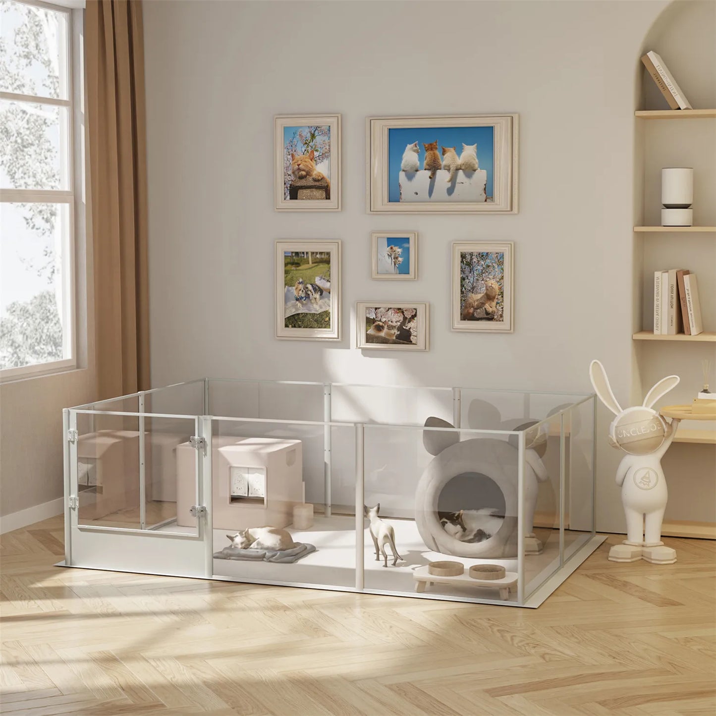 BingoPaw Acrylic Dog Playpen – Stylish and Durable Design
