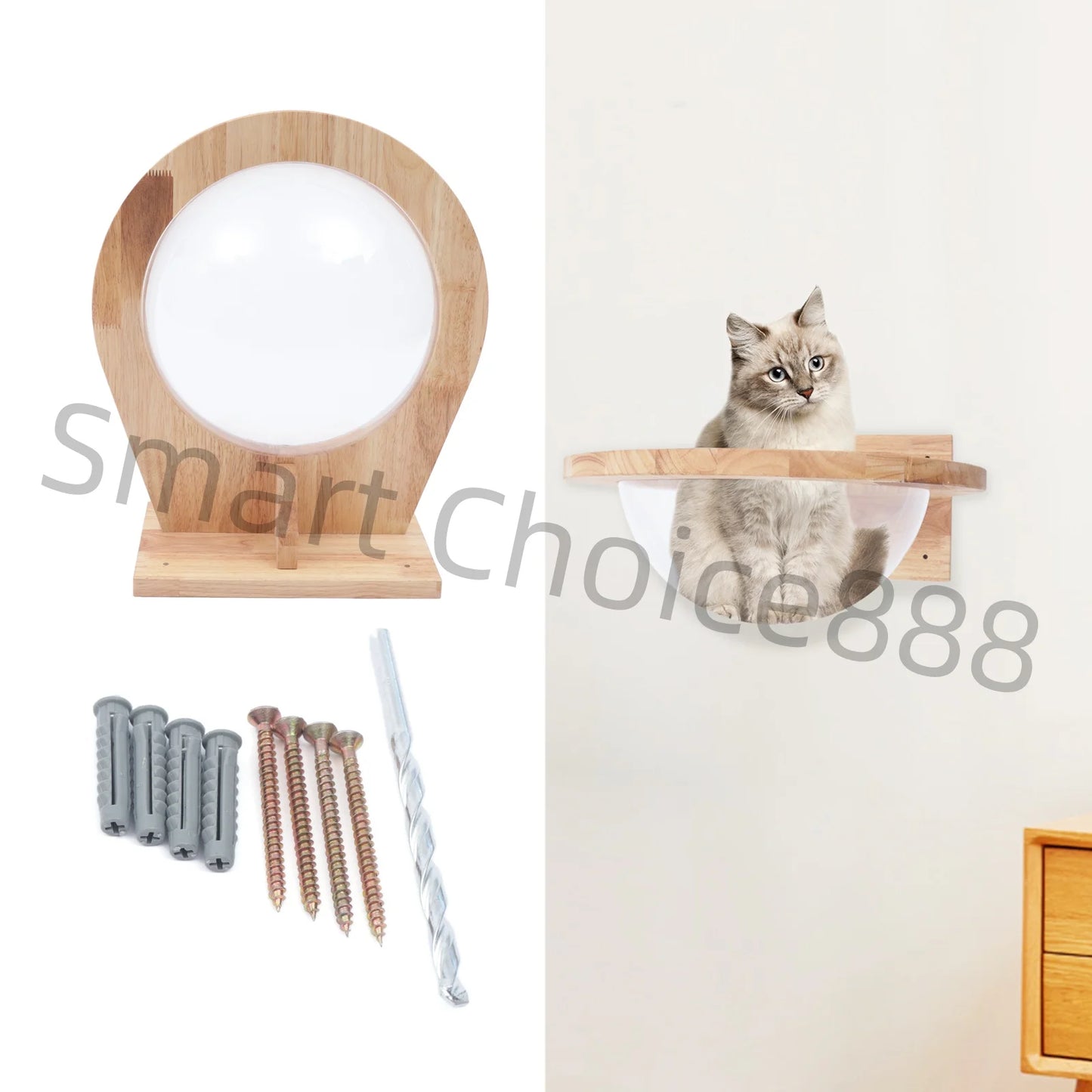 Cat Space Capsule Transparent Cover Bed for Small Pets