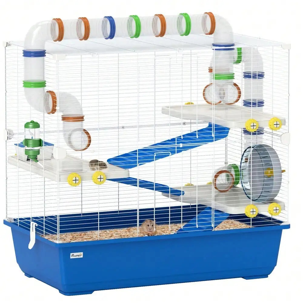 4 Tier Hamster Cage with Fun Tunnel Tube System