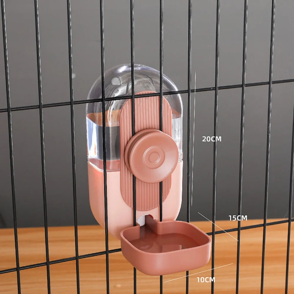 27oz Automatic Pet Bowl Cage Hanging Feeder Water Bottle Food Dispenser for Puppies Cats and Rabbits