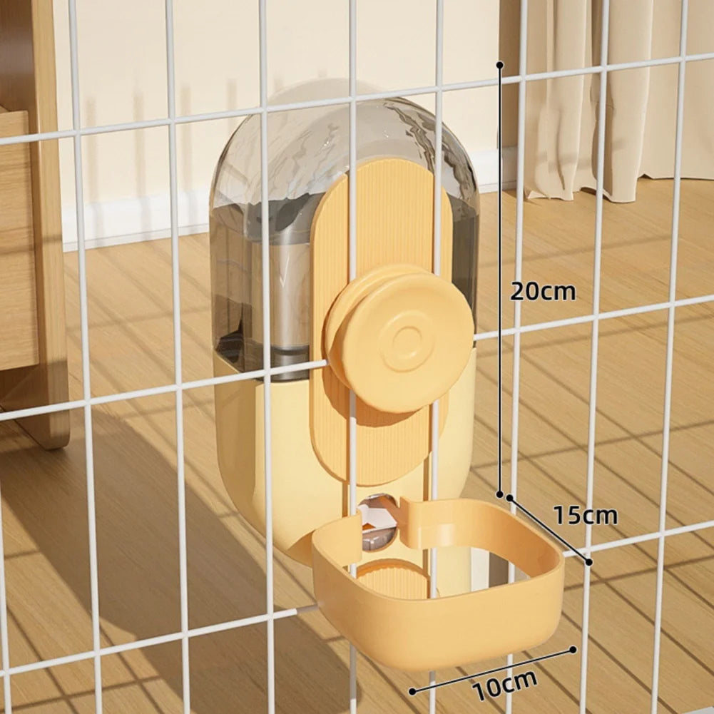 27oz Automatic Pet Bowl Cage Hanging Feeder Water Bottle Food Dispenser for Puppies Cats and Rabbits