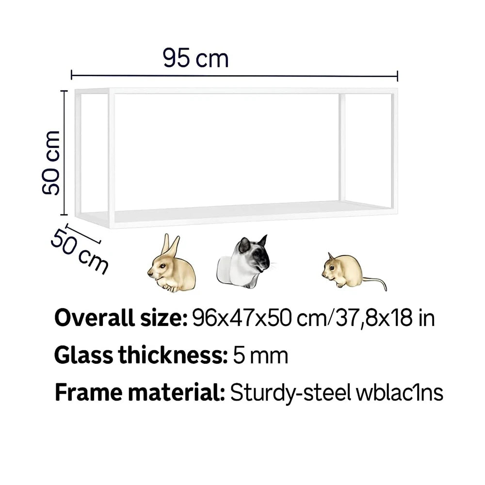 Transparent 360 Degree Hamster Cage with Chew Proof Design