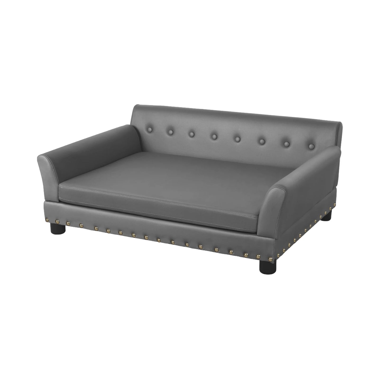 PetComfort Elevated Dog Bed Sofa – Luxurious Microfiber Leather
