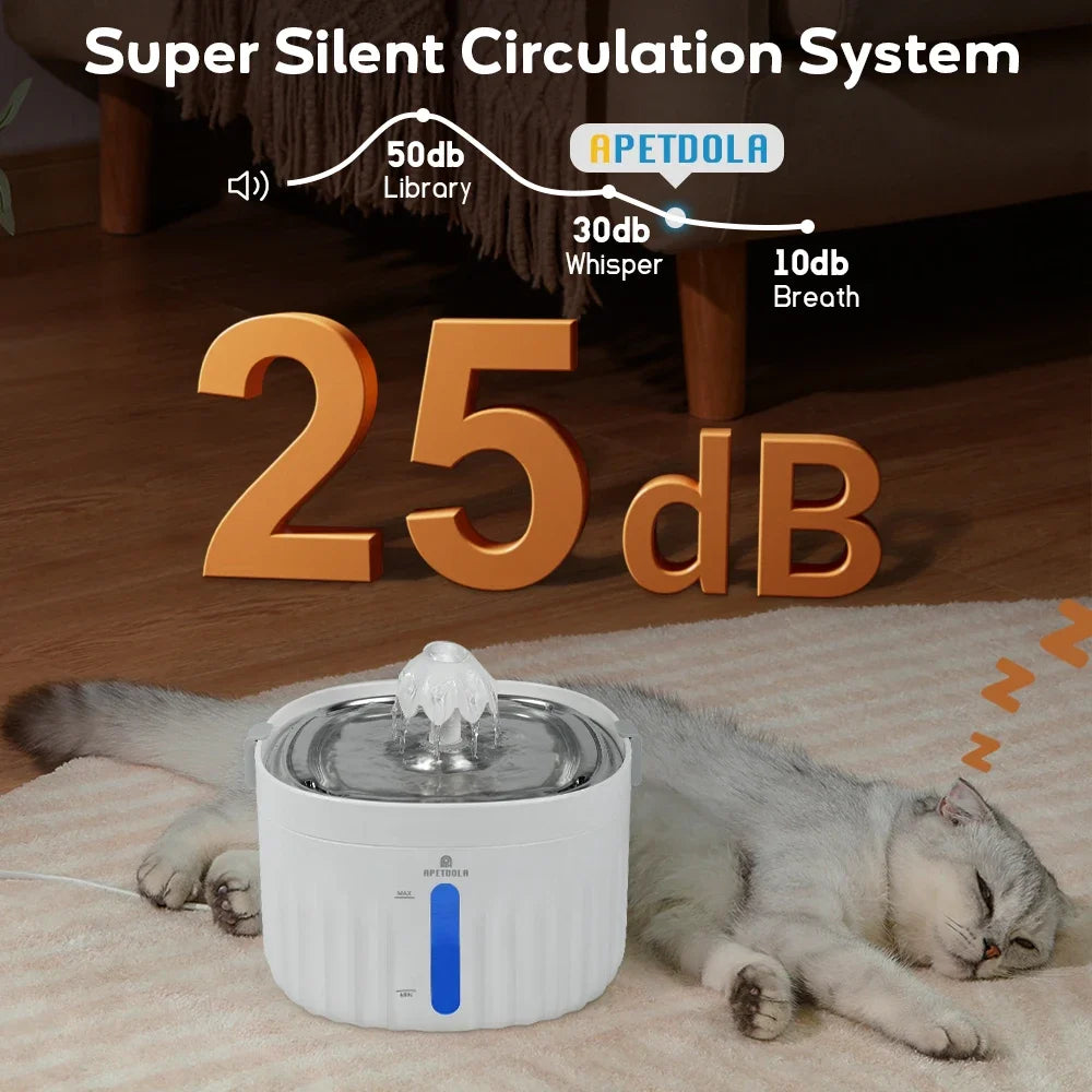 APETDOLA Cat Water Fountain Automatic Pet Dispenser FP10