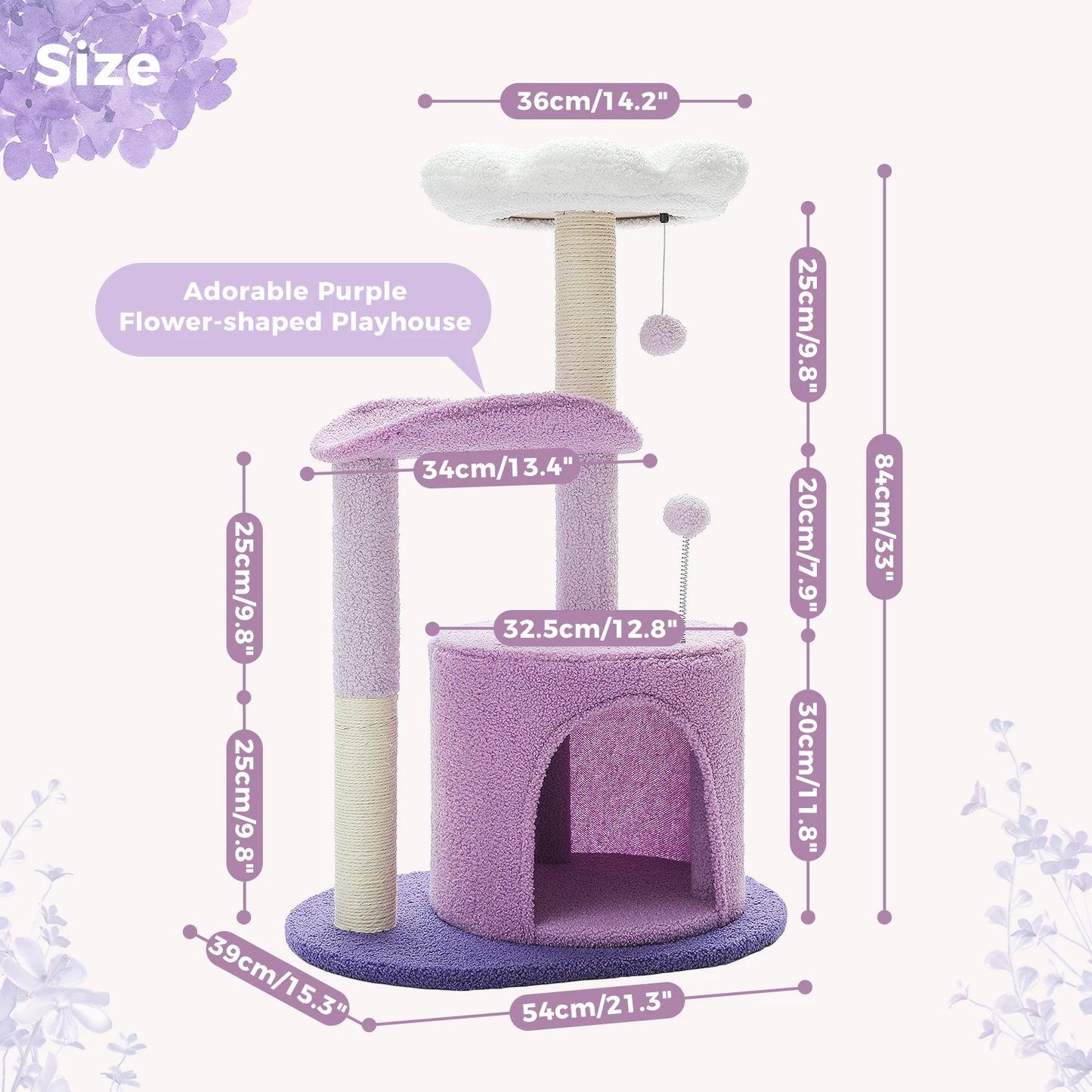 Cactus Paws Cat Tree – Cozy Curved Perch Design