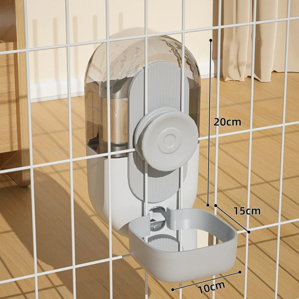 27oz Automatic Pet Bowl Cage Hanging Feeder Water Bottle Food Dispenser for Puppies Cats and Rabbits