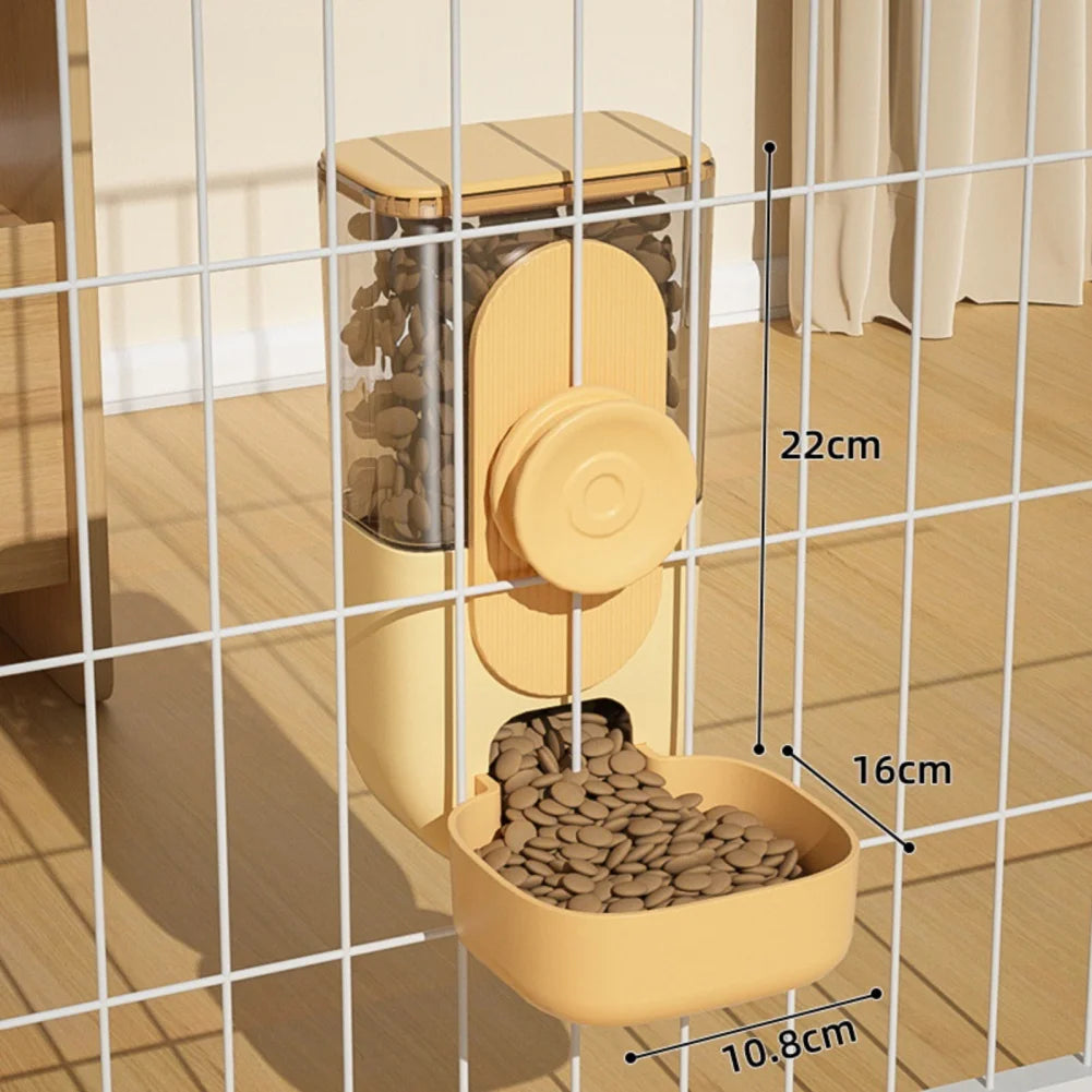 27oz Automatic Pet Bowl Cage Hanging Feeder Water Bottle Food Dispenser for Puppies Cats and Rabbits