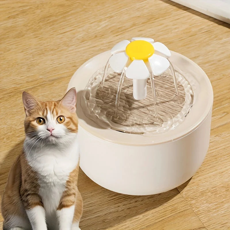 USB Electric Mute 1L Pet Water Fountain Automatic Cat Bowl