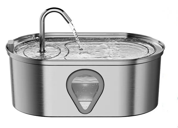 3.5L Large Capacity Automatic Stainless Steel Cat Water Fountain with LED Lighting
