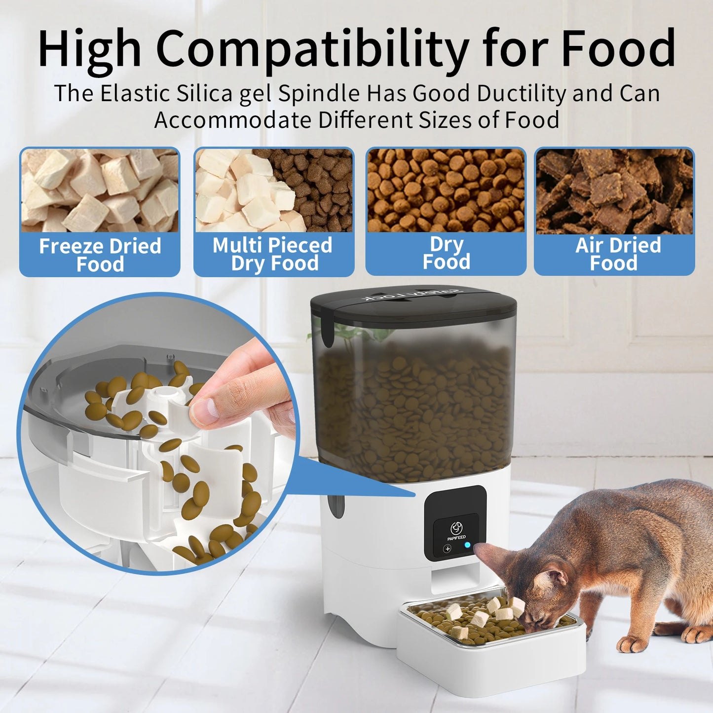 PAPIFEED Smart Automatic Cat Feeder – WiFi Remote Control