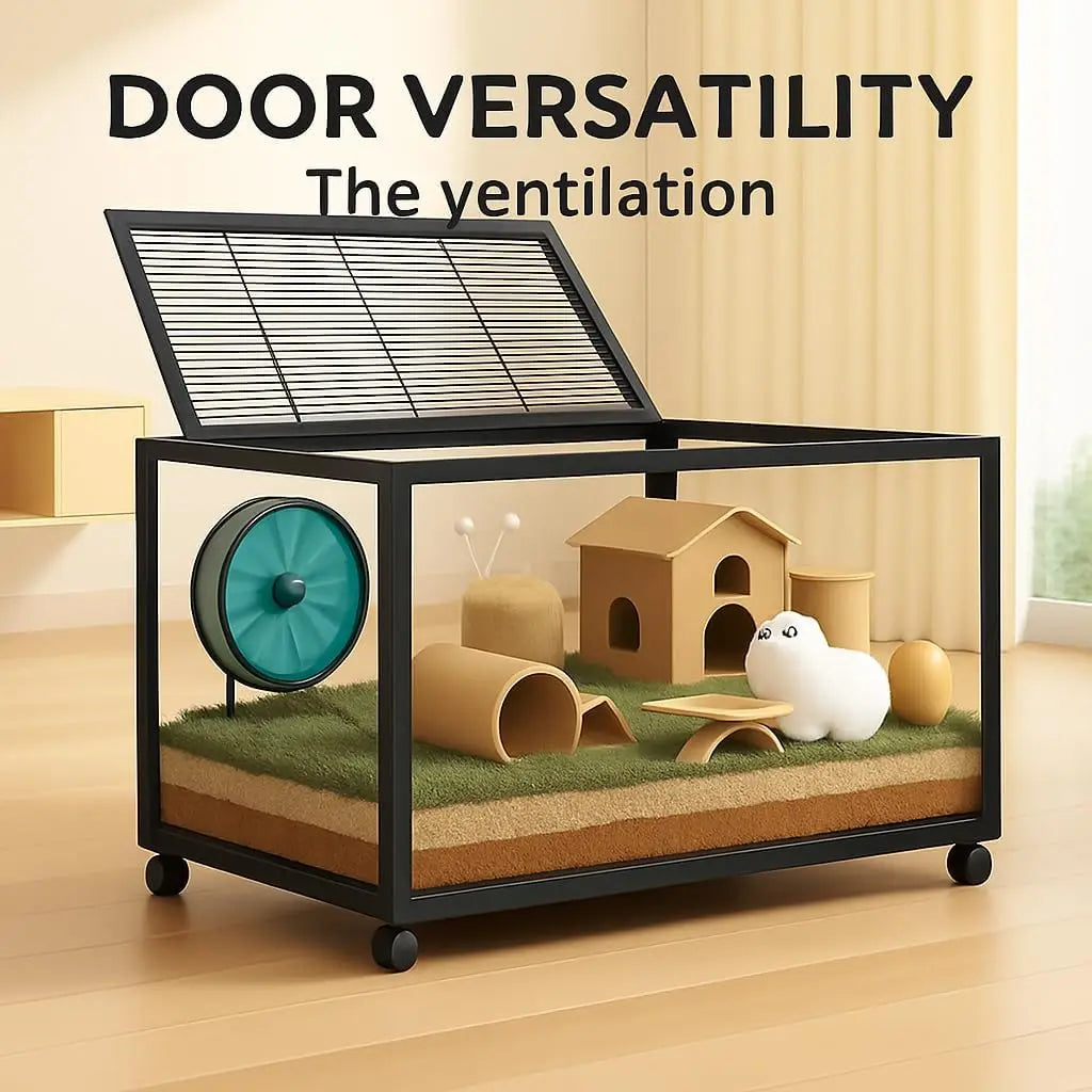 Transparent 360 Degree Hamster Cage with Chew Proof Design