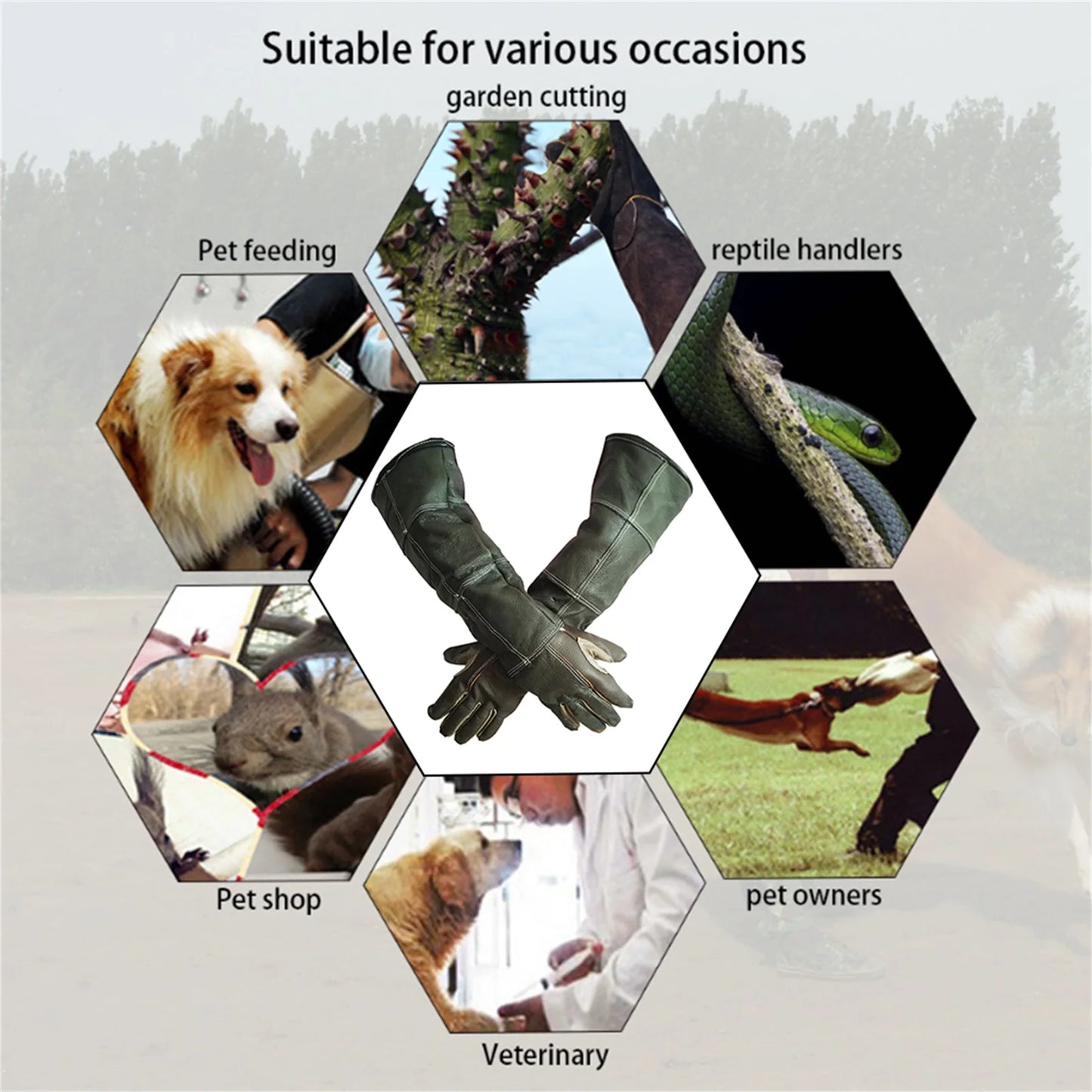 PetSafe Handling Gloves – Anti Bite Protective Leather Design