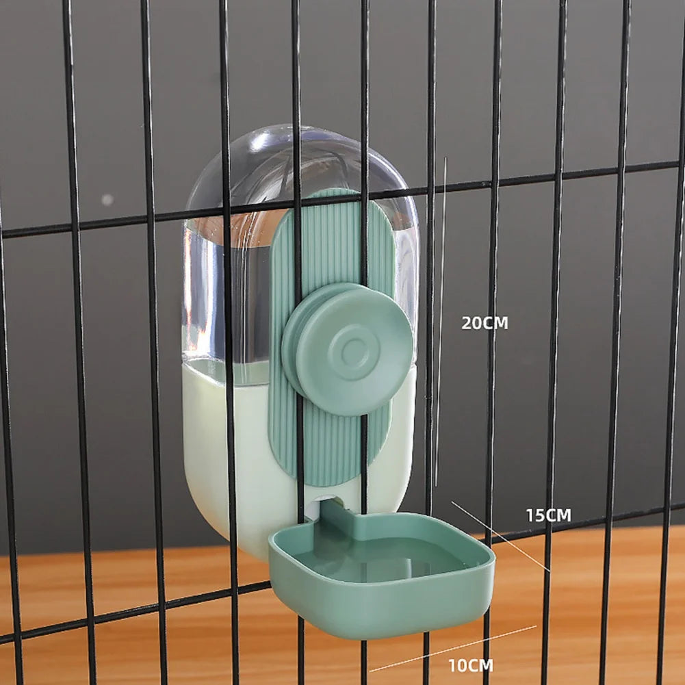 27oz Automatic Pet Bowl Cage Hanging Feeder Water Bottle Food Dispenser for Puppies Cats and Rabbits
