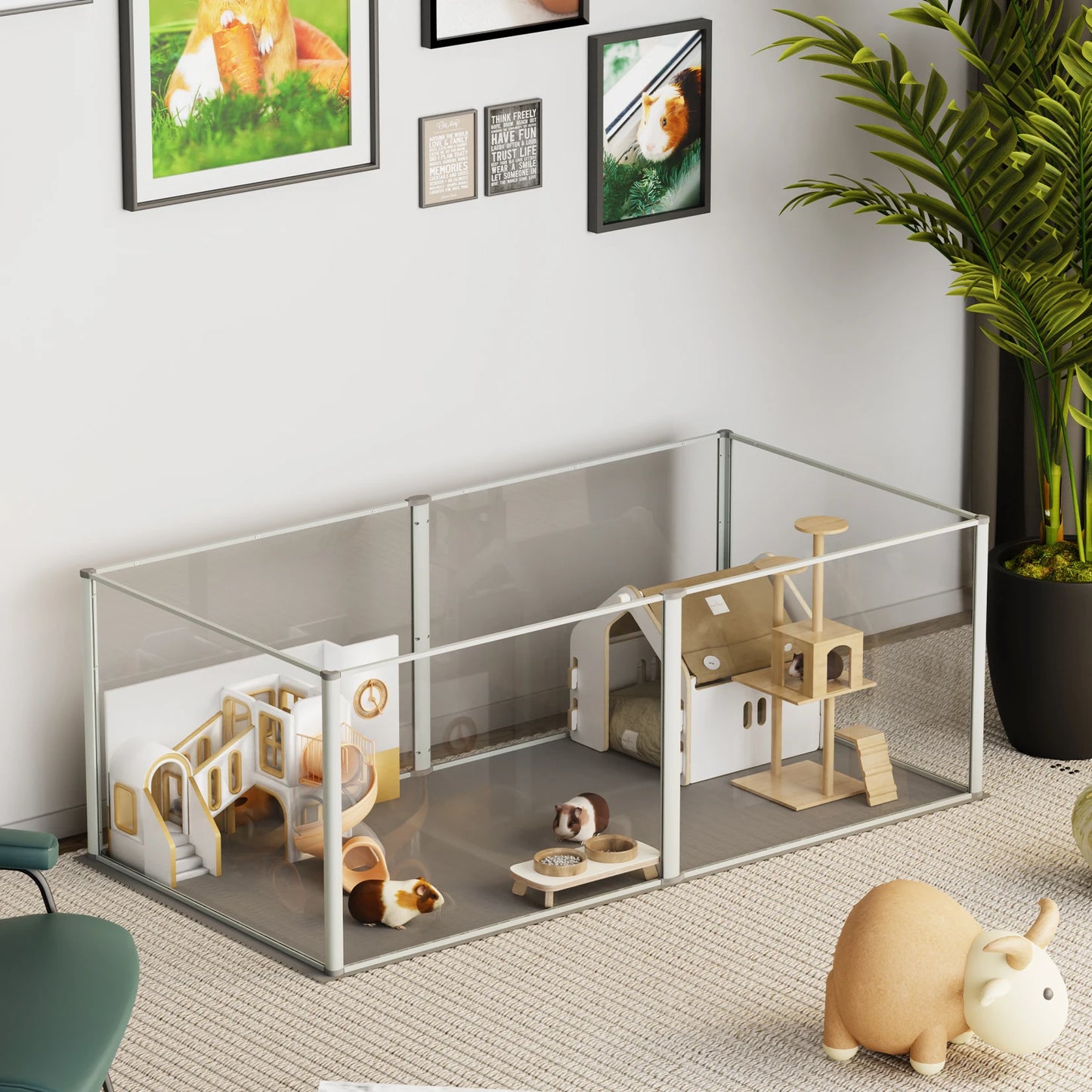 BingoPaw Acrylic Dog Playpen – Stylish and Durable Design