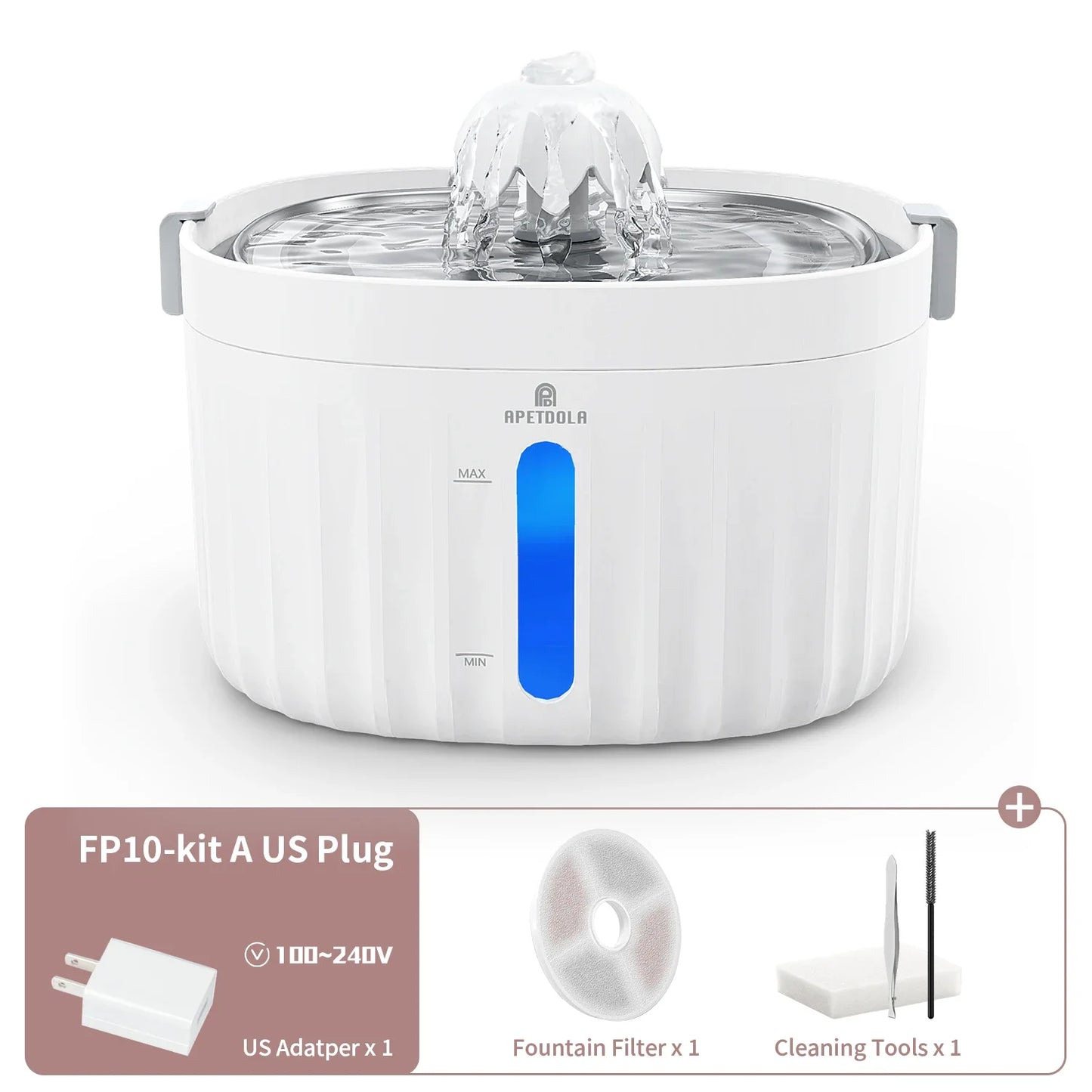 APETDOLA Cat Water Fountain Automatic Pet Dispenser FP10