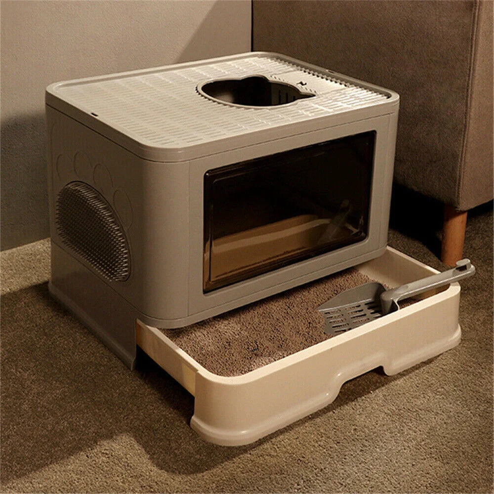 PetComfort Hooded Litter Box – Enclosed Design for Privacy