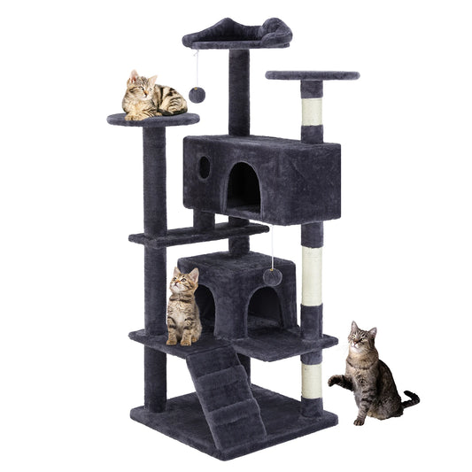 JHK 54in Tall Multi-Level Cat Tree Tower for Indoor Home