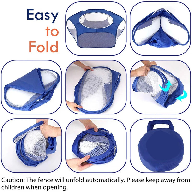 Portable Small Pet Cage Transparent Hedgehog Tent Playpen
