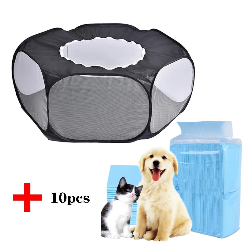 Portable Small Pet Cage Transparent Hedgehog Tent Playpen