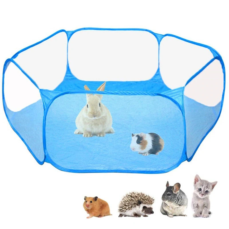 Portable Small Pet Cage Transparent Hedgehog Tent Playpen