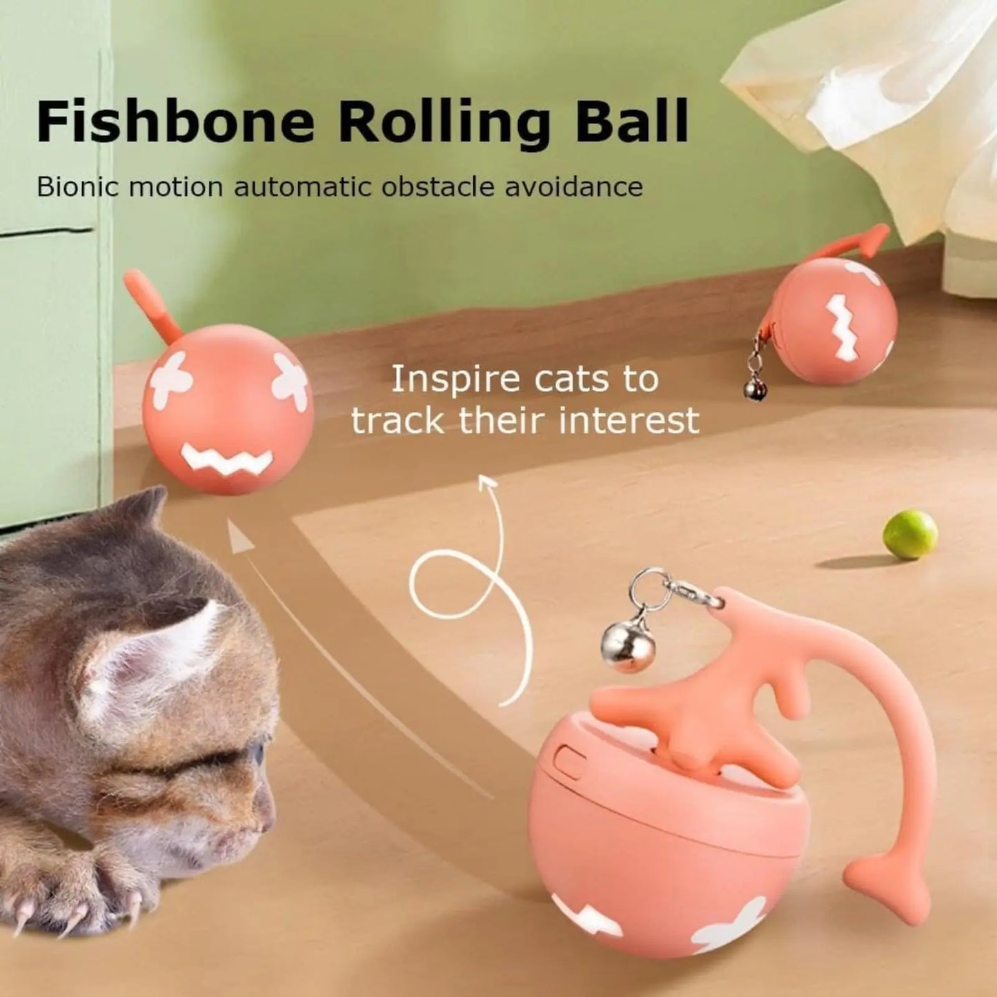 Cat Toy Spinning Ball for Interactive Play and Boredom Relief
