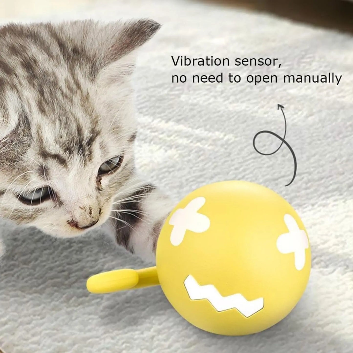 Cat Toy Spinning Ball for Interactive Play and Boredom Relief